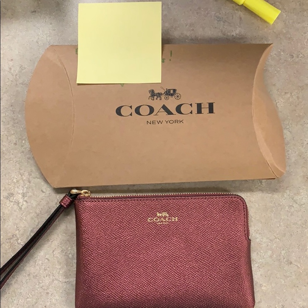 Coach glitter wristlet